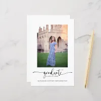 Budget Elegant Script Graduation Announcement