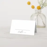 Modern Elegant Script Wedding Place Card