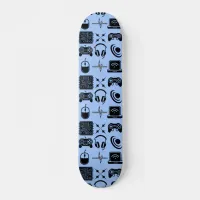 Black and White Gaming Themed Skateboard