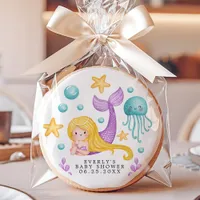 Mermaid Under the Sea Baby Shower  Sugar Cookie