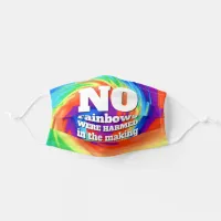 Funny TieDye No Rainbows Were Harmed ... Adult Cloth Face Mask