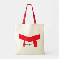 Martial Arts Red Belt Tote Bag