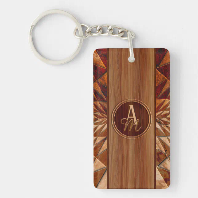 Wood Pattern Keychain