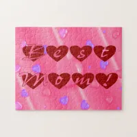 Best Mom in Hearts Jigsaw Puzzle