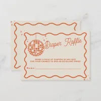 Disco Baby Groovy Baby Shower Diaper Raffle Enclosure Card