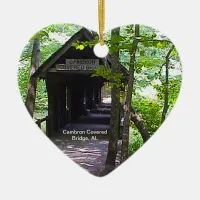 Cambron Covered Bridge, Madison County, Alabama Ceramic Ornament