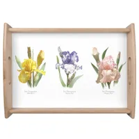 Iris Flower Garden Serving Tray