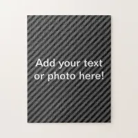 Thin Black and Gray Diagonal Stripes Jigsaw Puzzle