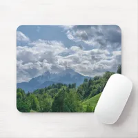 Mountain view in alps mouse pad