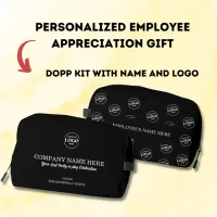 Corporate Employee Appreciation Gift logo pattern  Dopp Kit