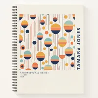 Bauhaus Geometric Abstract Pattern#1 ID1068 Notebook