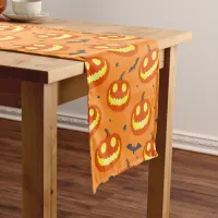 Cute Halloween Cartoon Pumpkin Short Table Runner