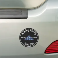 In Loving Memory Veteran Dark Car Magnet