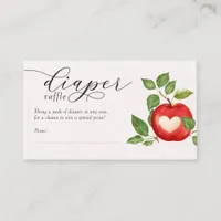 Apple Of Our Eye Fall Diaper Raffle Baby Shower Enclosure Card