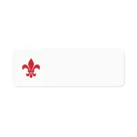 Red Fleur de Lys Blank Label