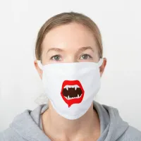 Funny and Scary Bloody Red Lips Vampire Mouth, ZFJ White Cotton Face Mask