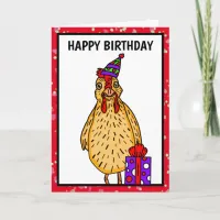 Have a Happy Clucking Birthday Chicken Pun Card