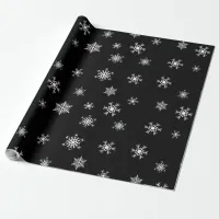 Black and White Snowflakes Christmas Wrapping Paper