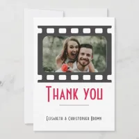 Cinema and Floral Themed Wedding Thank You Card