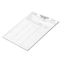 Customizable Silent Auction Bid Tear-Away Sheets Notepad