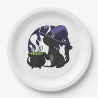 Witches Familiar Black Cat Paper Plates