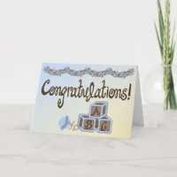 Blue & Brown Toys Baby Boy Congratulations Card