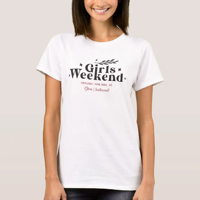 Custom Girls Weekend Retro Bachelorette Bride T-Shirt