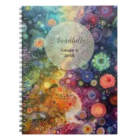 Beautiful Whimsical Colorful Back to School  Notebook