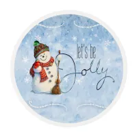 Jolly Snowman ID841 Edible Frosting Rounds