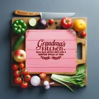 Grandmas Kitchen Good Food Served Daily with Love Cutting Board