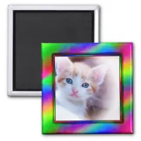 Bright Neon Photo Frame Magnet