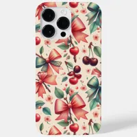 bow and cherry pattern  Case-Mate iPhone 14 pro max case