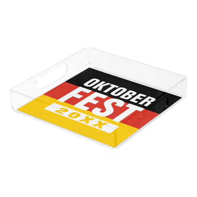 Oktoberfest Octoberfest German Flag Acrylic Tray