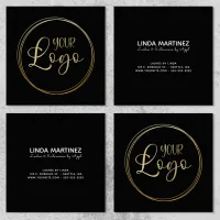 Black Logo Square Business Card