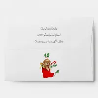 Retro Christmas Puppy Envelope