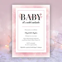 Baby Its Cold Outside Winter Snow Baby Shower Invitation