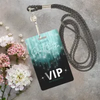 Cascading Lights Sweet 16 Teal ID790 Badge