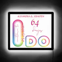 I Do Countdown Wedding Date, Bridal Shower Gift LED Sign