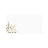 Gold Snowflake on White Label