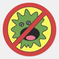 No Monsters Sign Classic Round Sticker