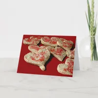 Valentine Heart Sugar Cookies Holiday Card, ZSSPG