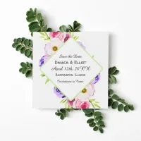 Save the Date | Elegant Watercolor Floral Wedding