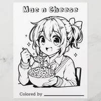 Color Me Page for Kids | Mac n Cheese