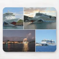 AIDAluna Cruise Ship Collage Mouse Pad