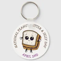 April 2nd is National Peanut Butter & Jelly Day   Keychain