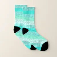 Pastel Turquoise Pattern Mix Socks