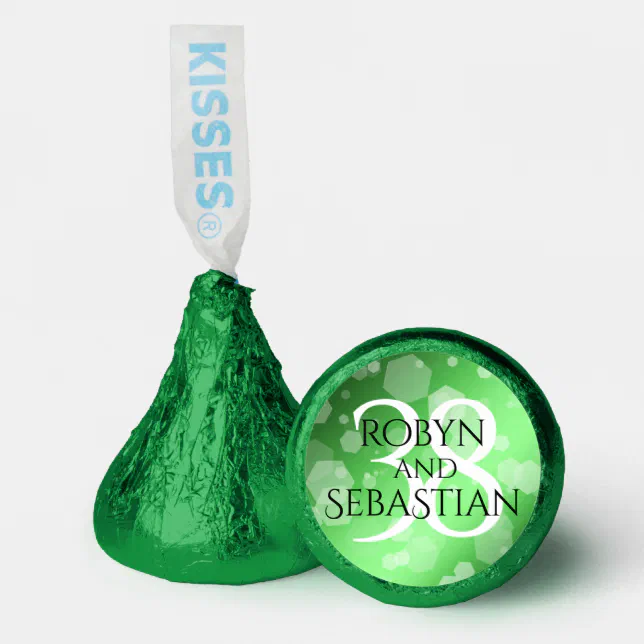 Elegant 38th Emerald Wedding Anniversary Hershey&#174;'s Kisses&#174;