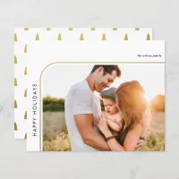 Budget Modern Retro Frame Photo Holiday Card