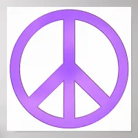 Lavender Purple Peace Symbol Poster