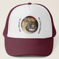 Funny Say Hello Black & Tan German Shepherd Dog Trucker Hat